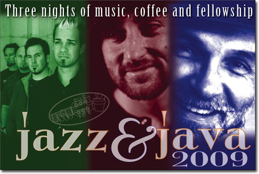 front of the postcard for Jazz & Java 2009